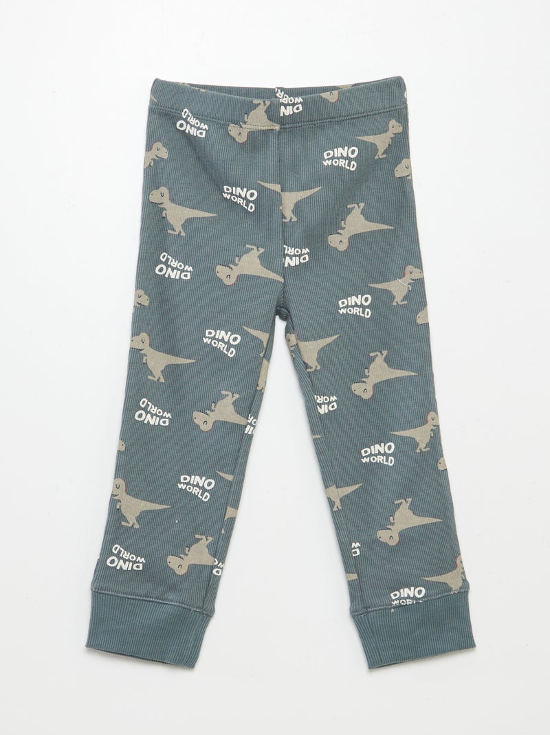 Pyjama van jersey met print - 2-delig GROEN - Kiabi