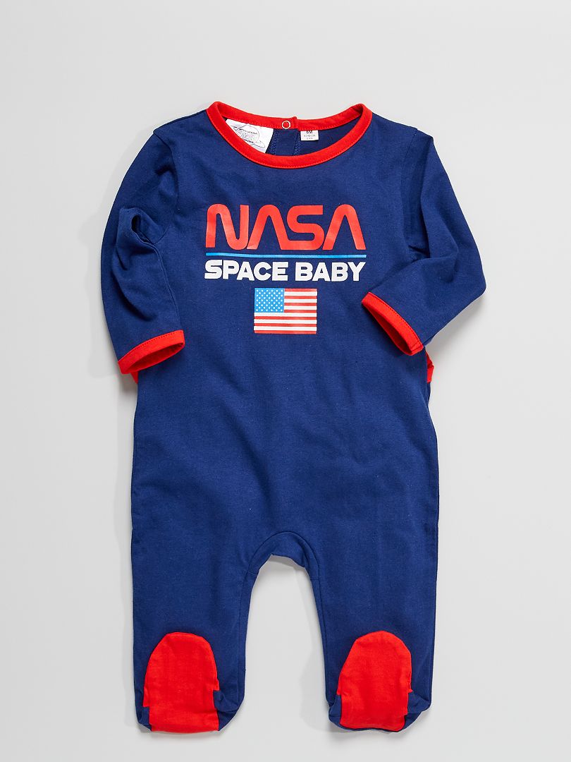 Pyjama van jersey 'NASA' BLAUW - Kiabi