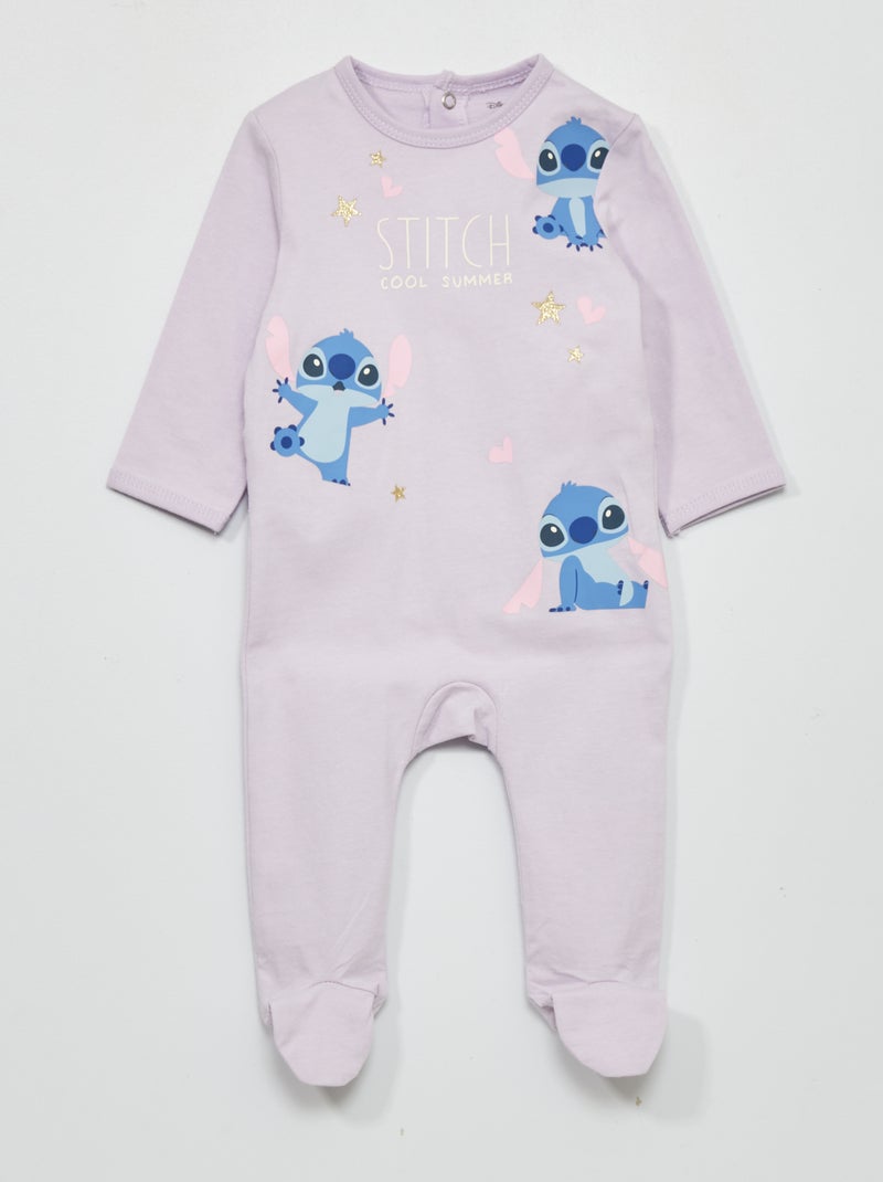 Pyjama van jerseystof 'Disney' Paars - Kiabi