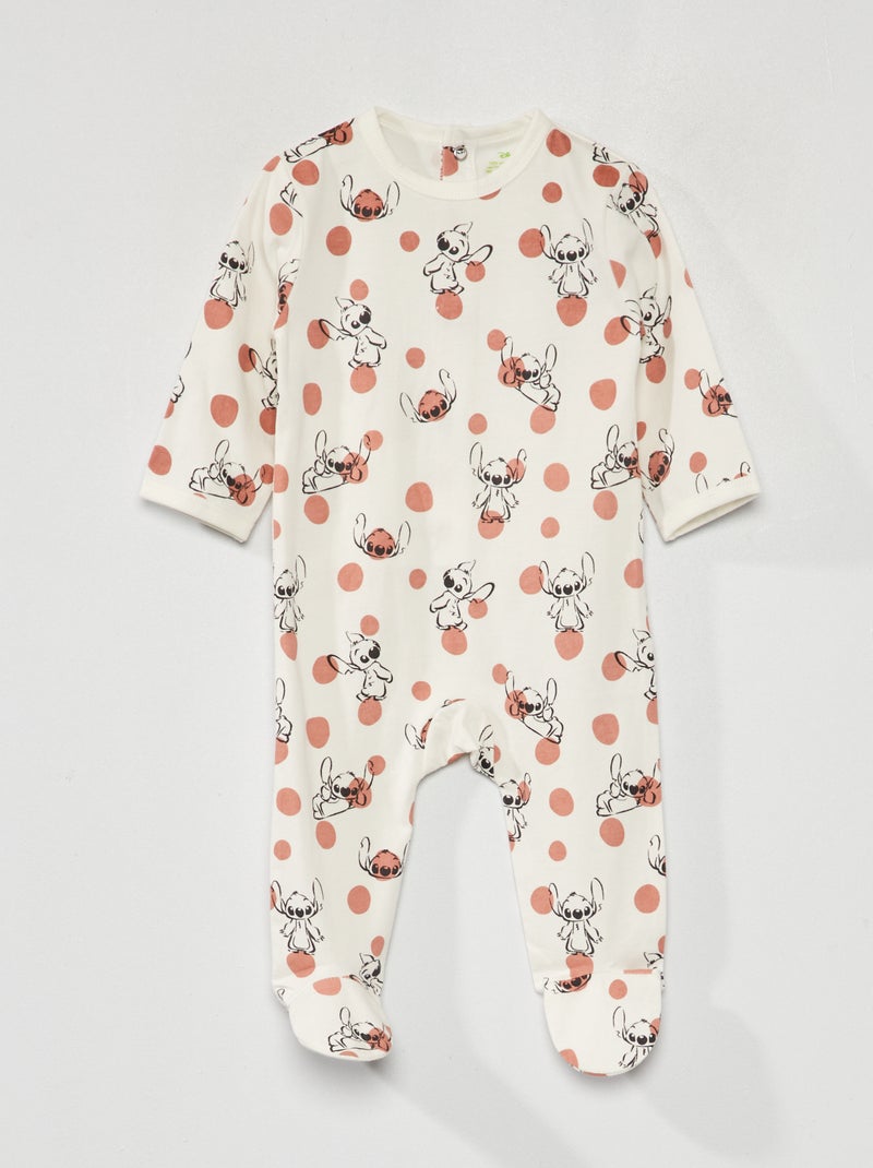 Pyjama van jerseystof 'Disney' WIT - Kiabi