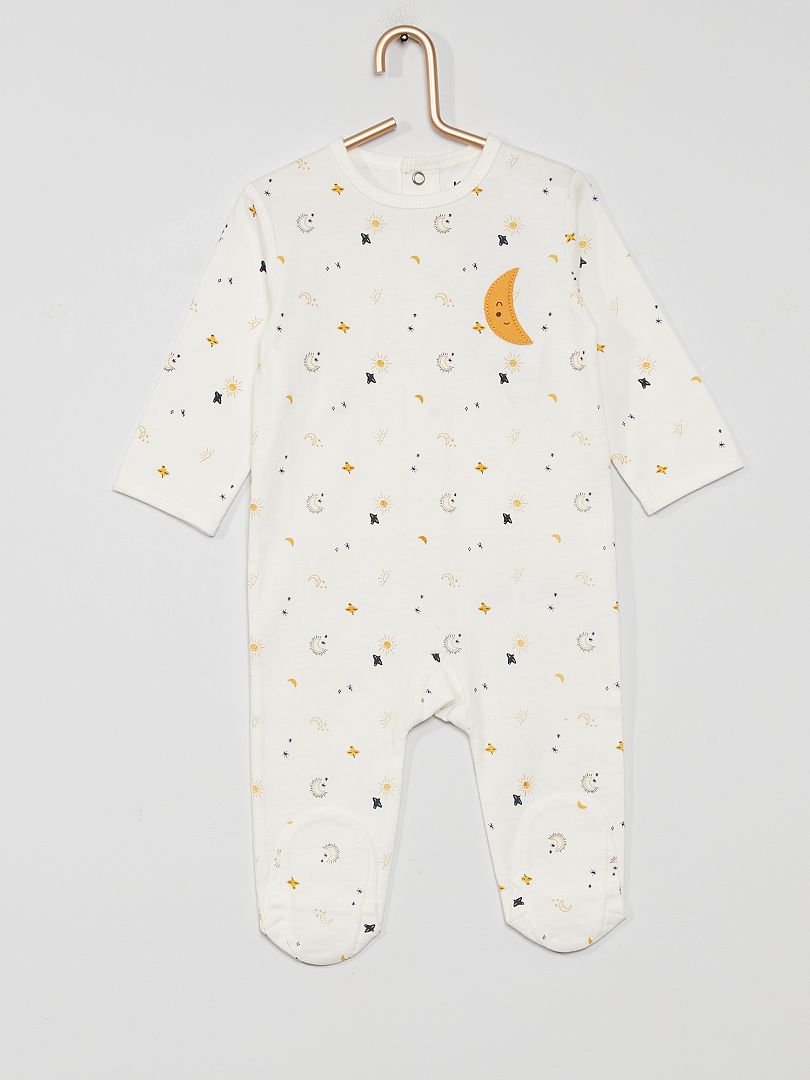 Pyjama van jerseystof maan - Kiabi
