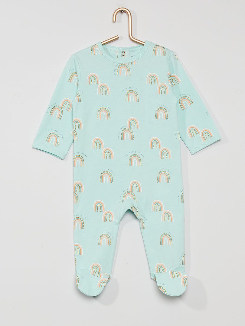 Pyjama van jerseystof Regenboog - Kiabi