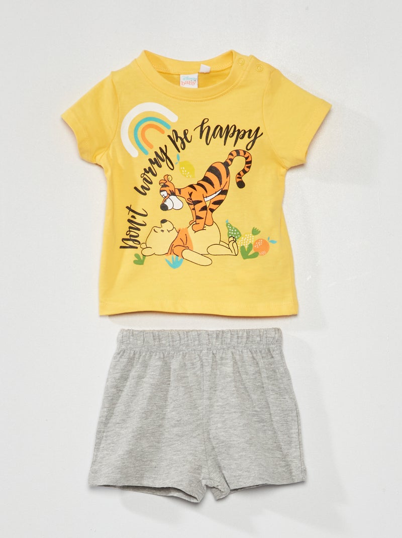 Pyjama van jerseystof 'Winne de Poeh' - 2-delig GEEL - Kiabi