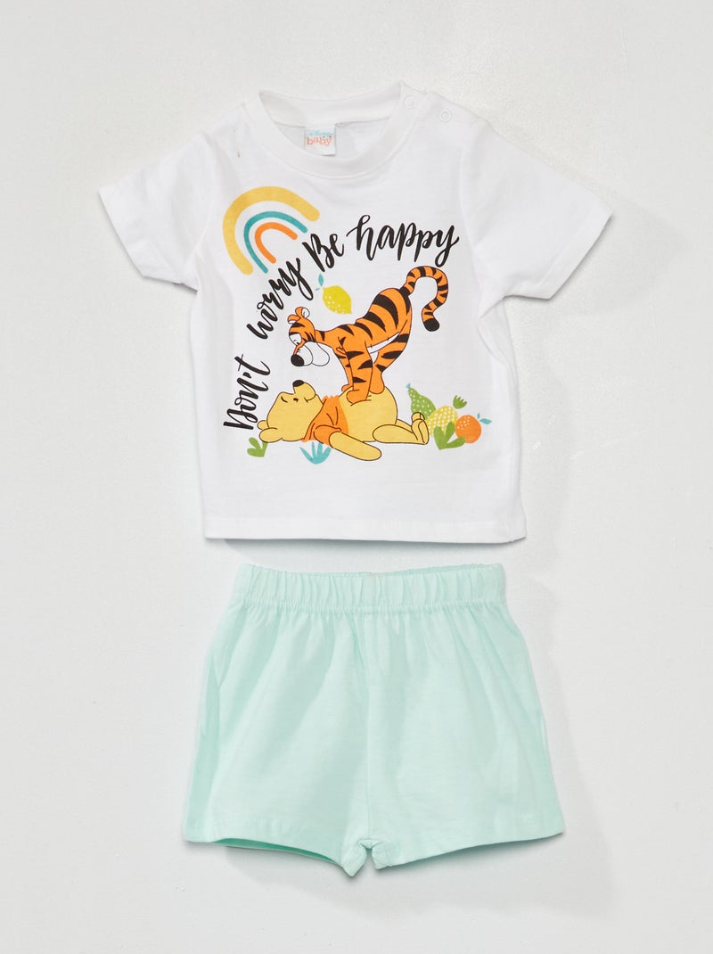 Pyjama van jerseystof 'Winne de Poeh' - 2-delig WIT - Kiabi
