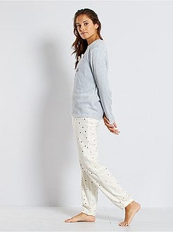 Pyjama van pluchetricot 'beertje' - Kiabi