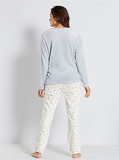 Pyjama van pluchetricot 'beertje' - Kiabi