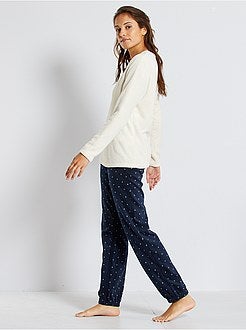 Pyjama van pluchetricot - Kiabi