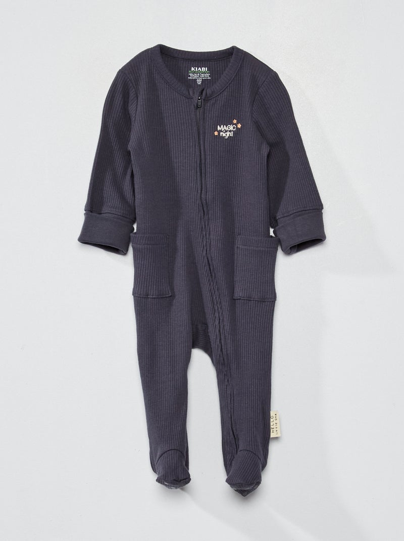 Pyjama van ribtricot PAARS - Kiabi