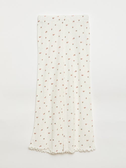 Pyjama van tricot met fijn ajourmotiefje - 2-delig - Kiabi