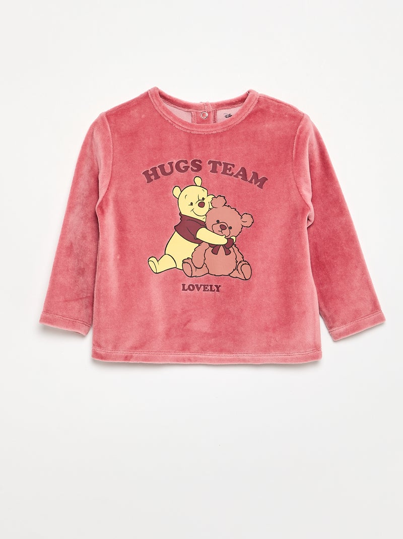 Pyjama van velours 2-delig 'Winnie' Bruin - Kiabi