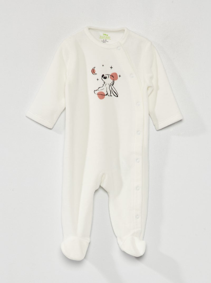 Pyjama van velours 'Disney' WIT - Kiabi