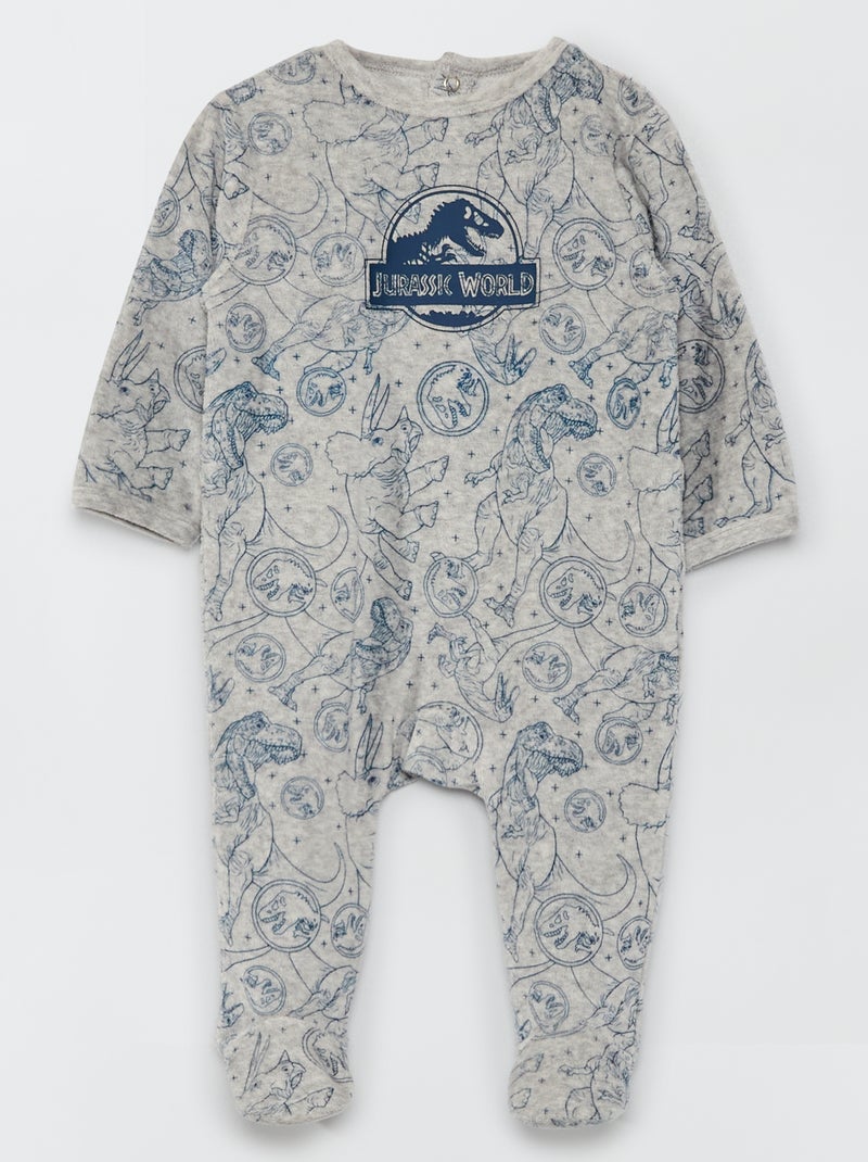 Pyjama van velours 'Jurassic World' GRIJS - Kiabi