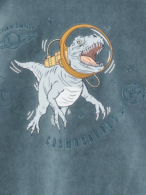 Pyjama van velours met print - Sweater + broek - 2-delig - Kiabi