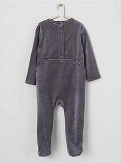 Pyjama van velours met print - Kiabi