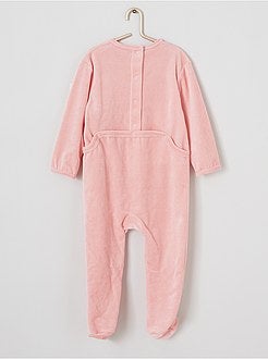 Pyjama van velours met print - Kiabi