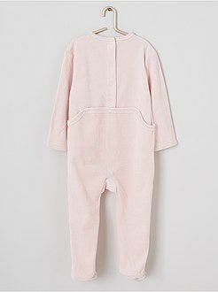 Pyjama van velours met print - Kiabi