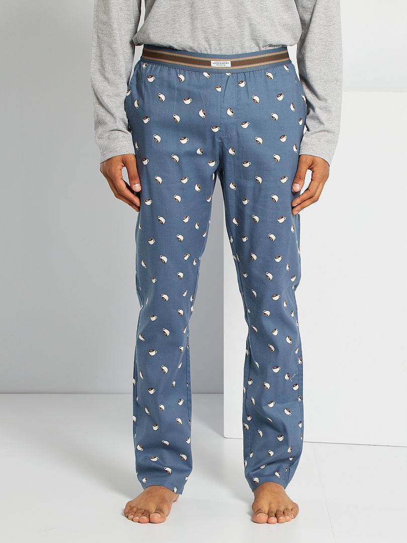 Pyjamabroek met print BLAUW - Kiabi