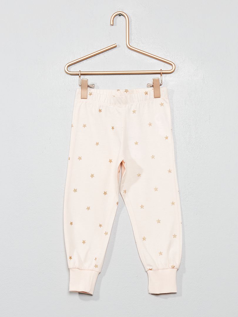 Pyjamabroek met sterren roze - Kiabi
