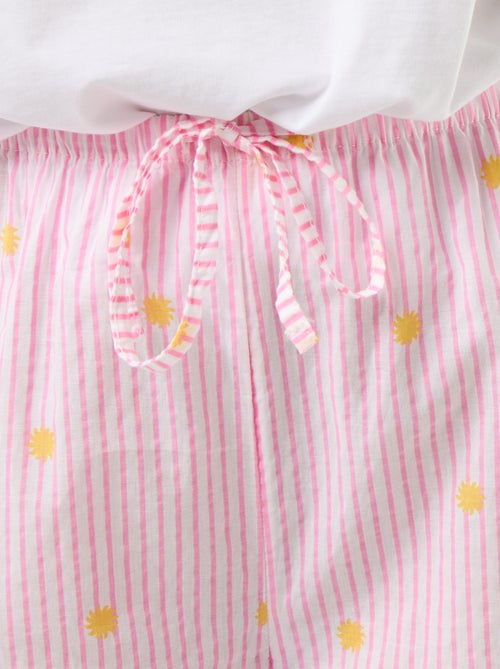 Pyjamabroek van katoenvoile met print - Kiabi