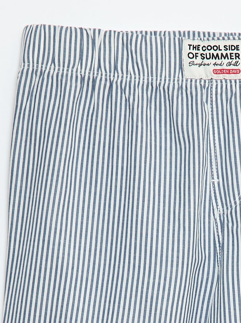 Pyjamabroek van popeline Blauw - Kiabi