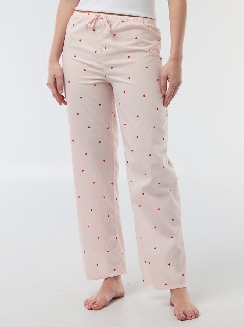 Pyjamabroek van popeline Rose - Kiabi
