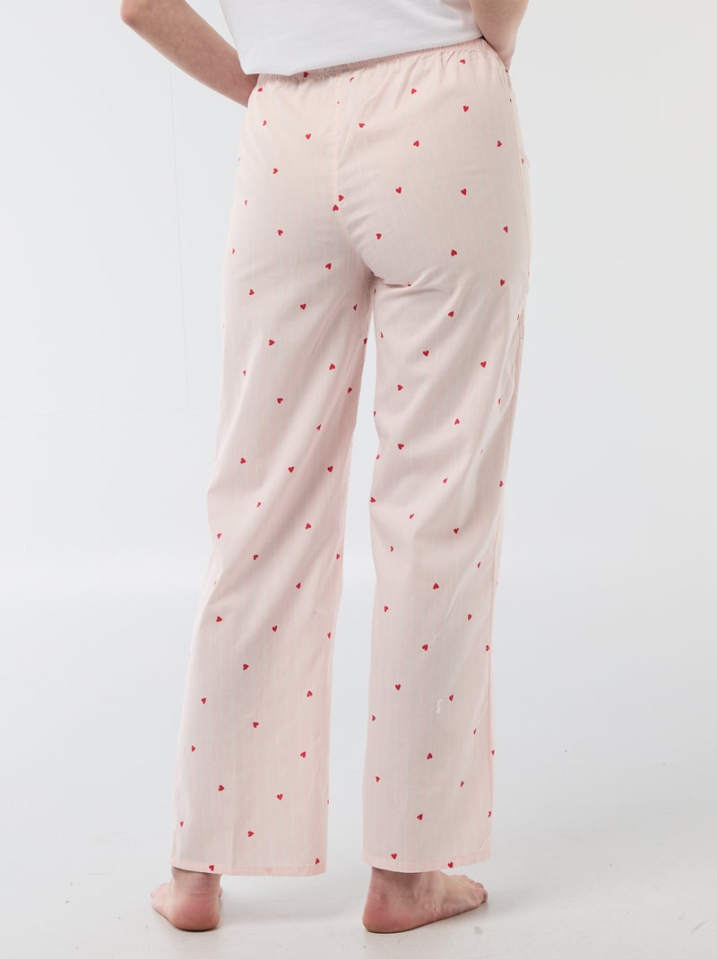Pyjamabroek van popeline Rose - Kiabi