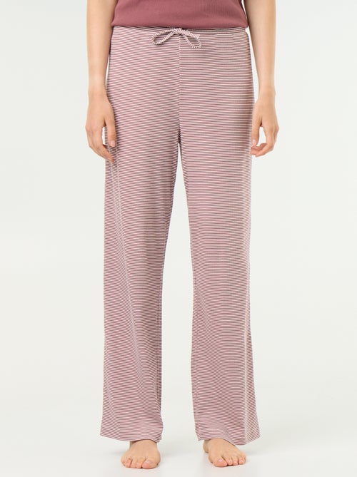 Pyjamabroek van ribgebreide stof - Kiabi Pyjamabroek van ribgebreide stof - Kiabi