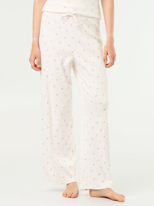 Pyjamabroek van ribgebreide stof - Kiabi Pyjamabroek van ribgebreide stof - Kiabi