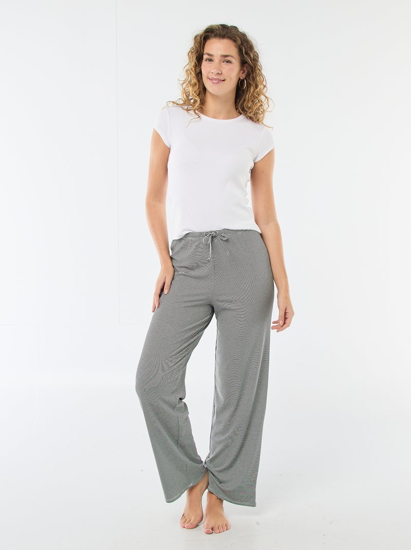 Pyjamabroek van stretchjersey Blauw - Kiabi
