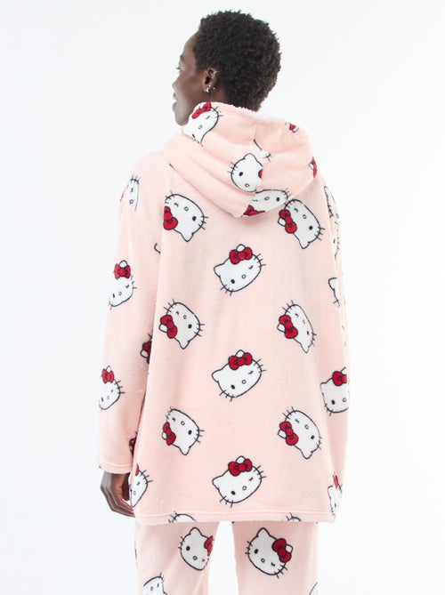 Pyjamahoodie met imitatieschapenvacht 'Hello Kitty' - Kiabi