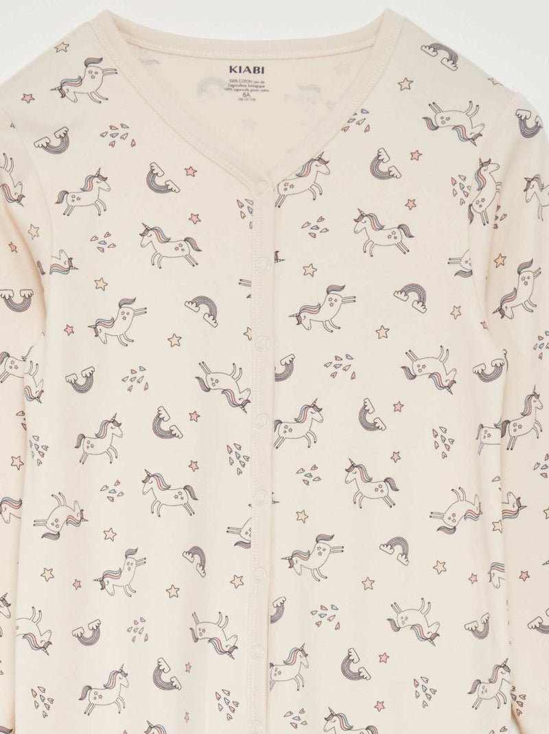 Pyjamapak met drukknoopsluiting - So Easy WIT - Kiabi