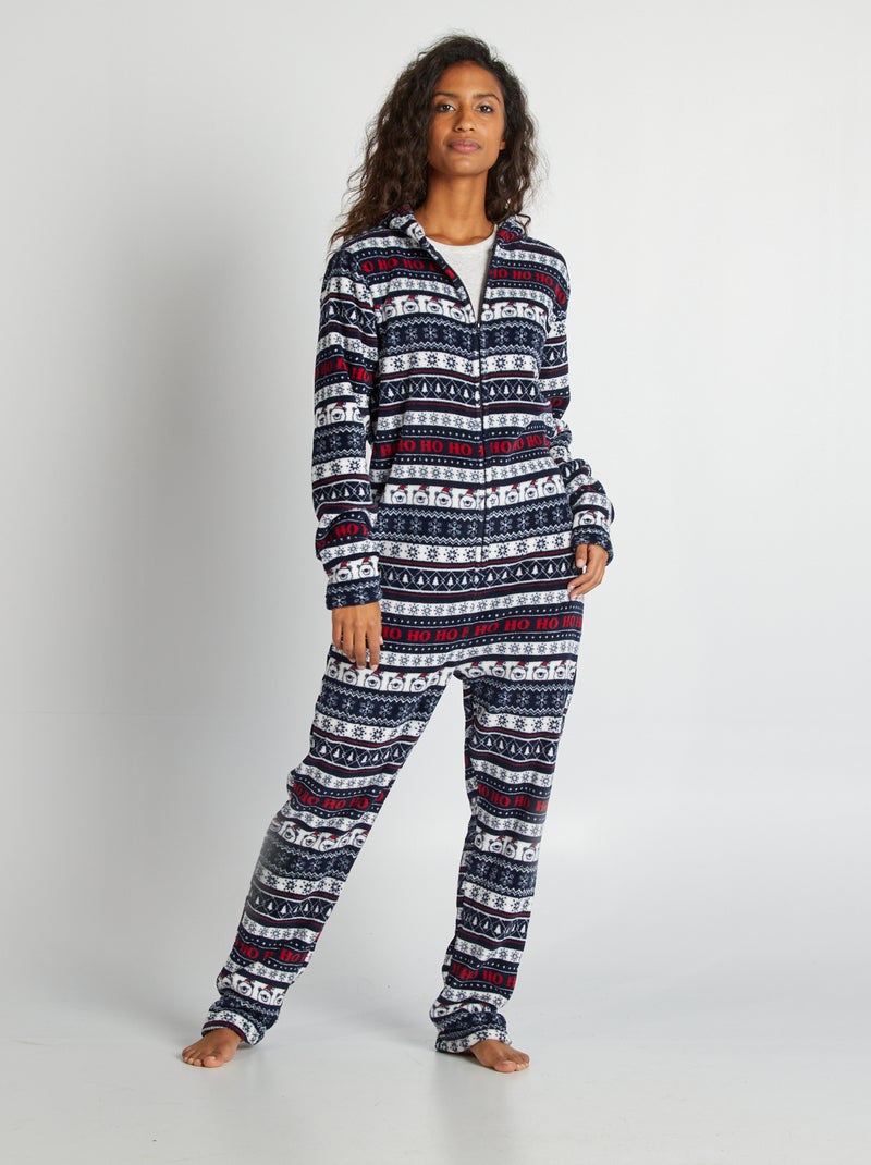 Pyjamapak met kerstmotief BLAUW - Kiabi