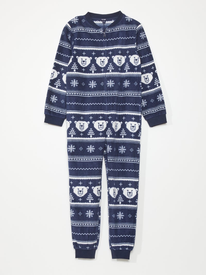 Pyjamapak van fleece BLAUW - Kiabi