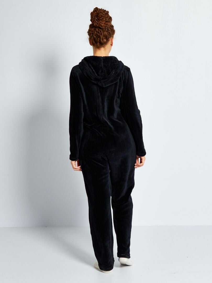 Pyjamapak van fleece zwart - Kiabi