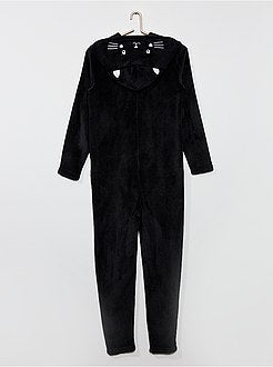 Pyjamapak van pluchetricot 'kat' - Kiabi