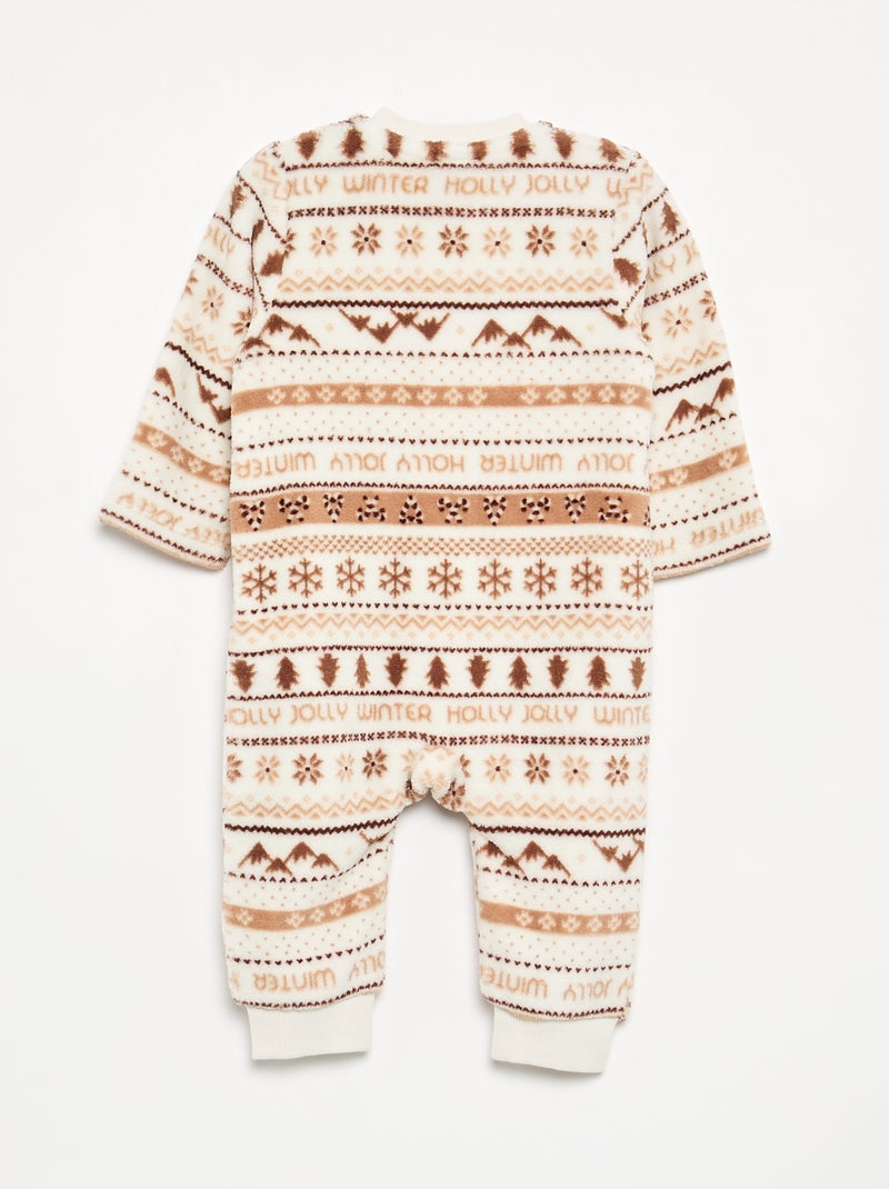 Pyjamapakje van fleece Wit - Kiabi