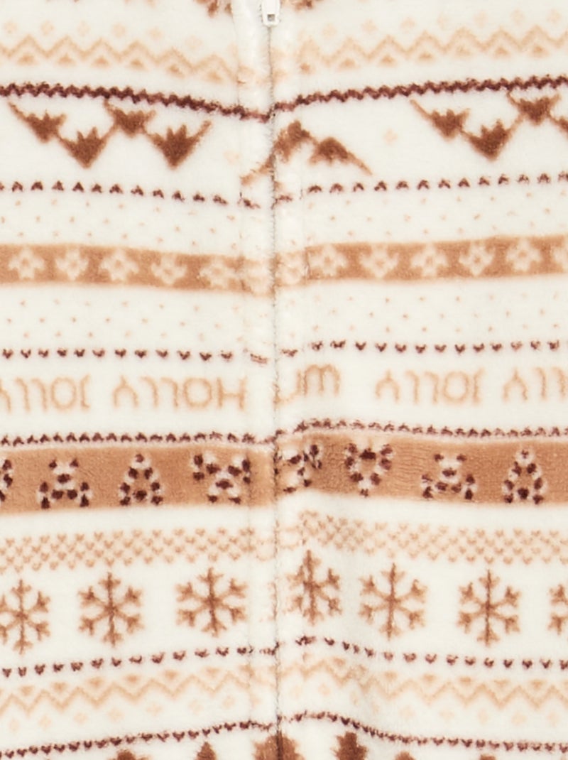 Pyjamapakje van fleece Wit - Kiabi