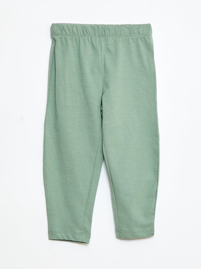 Pyjamaset - T-shirt + legging met print - 2-delig Biege - Kiabi