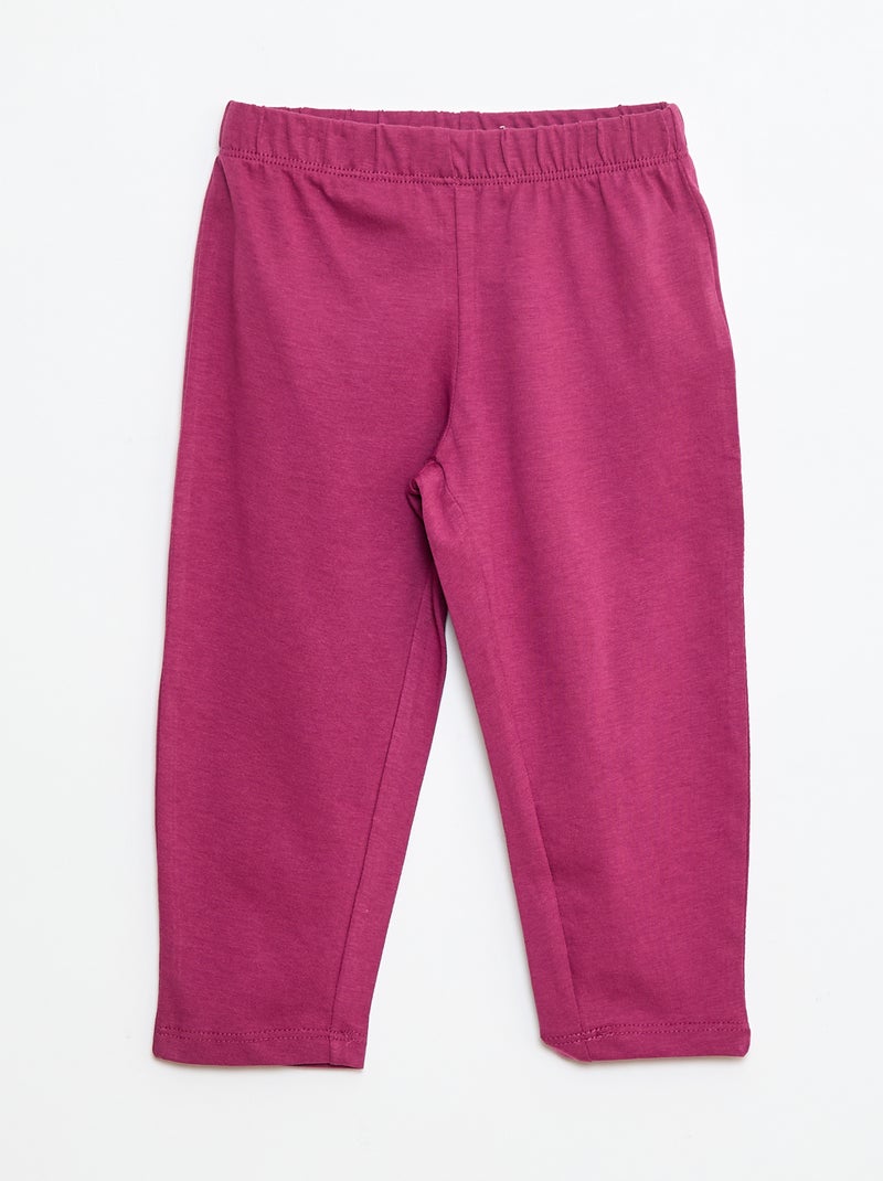 Pyjamaset - T-shirt + legging met print - 2-delig Biege - Kiabi