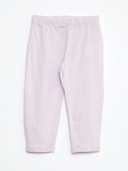 Pyjamaset - T-shirt + legging met print - 2-delig - Kiabi