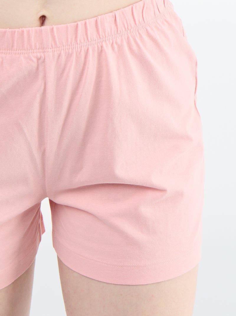 Pyjamaset 'Diddle' met short en T-shirt - 2-delig Wit - Kiabi