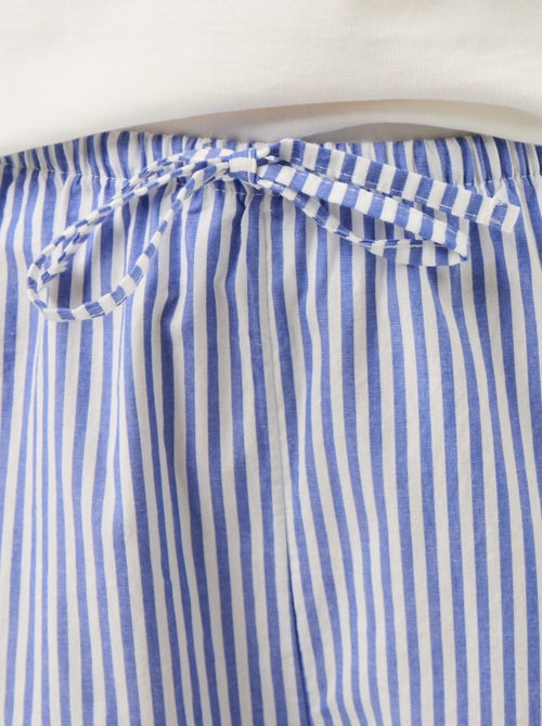 Pyjamaset met T-shirt en geruite broek - 2-delig - Kiabi
