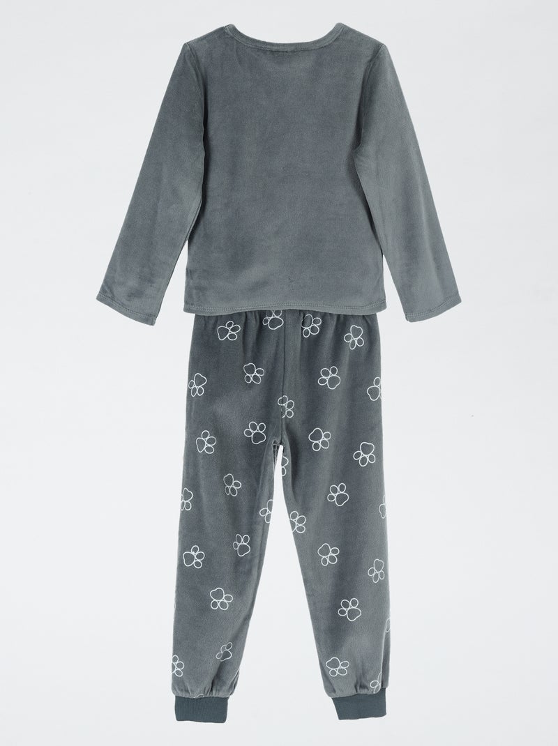 Pyjamaset 'Paw Patrol' met T-shirt met lange mouwen + fluwelen broek - 2-delig Groen - Kiabi