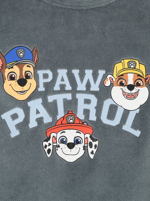 Pyjamaset 'Paw Patrol' met T-shirt met lange mouwen + fluwelen broek - 2-delig - Kiabi