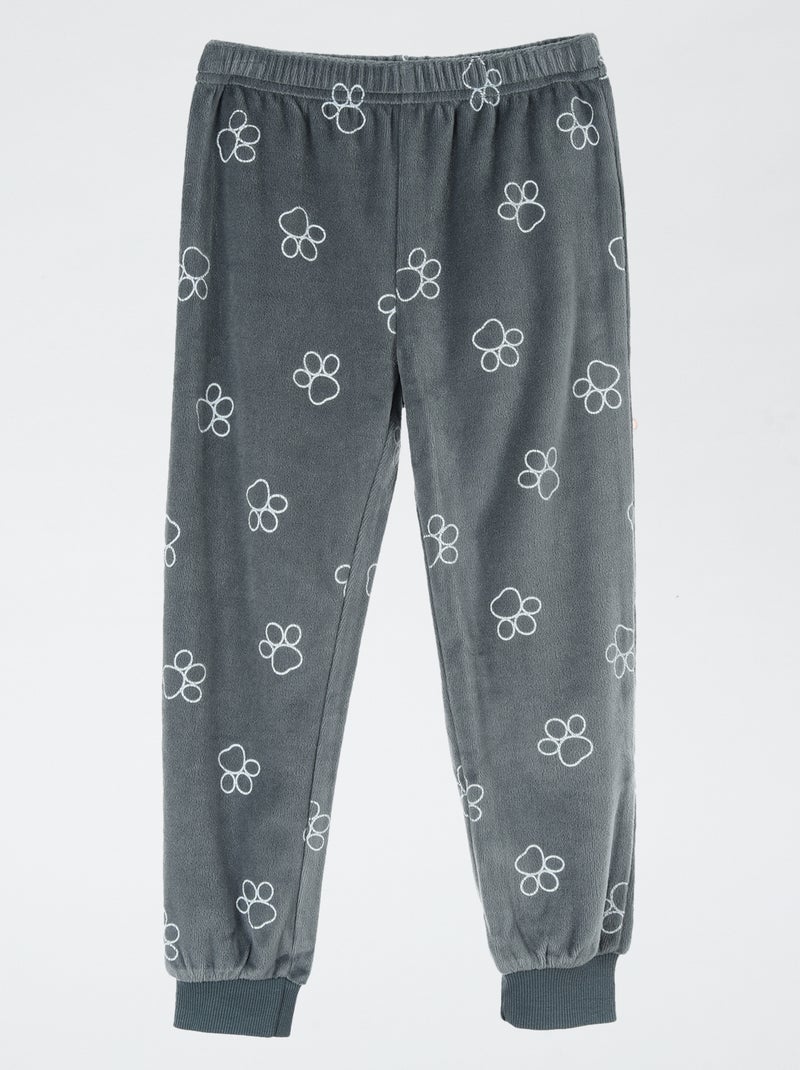 Pyjamaset 'Paw Patrol' met T-shirt met lange mouwen + fluwelen broek - 2-delig Groen - Kiabi