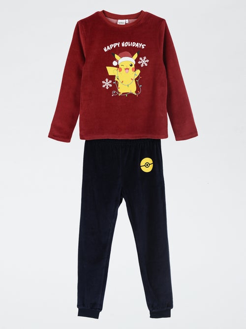 Pyjamaset 'Pikachu' T-shirt met lange mouwen + broek - 2-delig - Kiabi