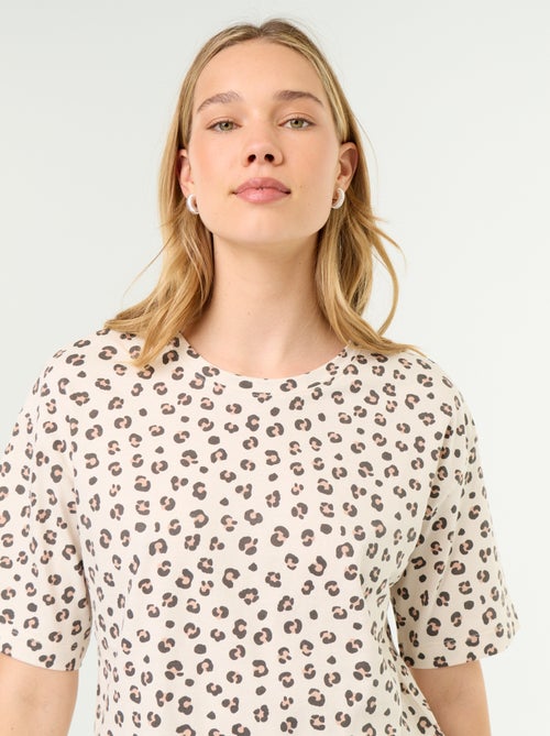 Pyjamaset top + short van jerseykatoen - Kiabi