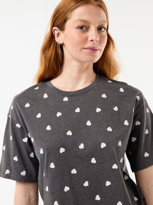 Pyjamaset top + short van jerseykatoen - Kiabi