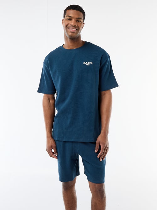 Pyjamaset van gewafelde stof - Kiabi