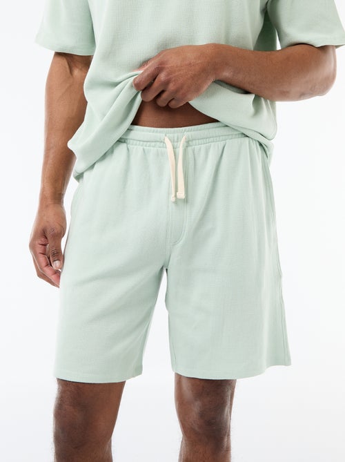 Pyjamaset van gewafelde stof - Kiabi